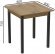 Стіл кухонний Ferrum-decor Агата 75x80x80 Чорний ДСП Дуб Артизан 16мм (FRD-105679)