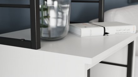 Стіл-тумба трансформер Смарт 3/1 з етажеркою Ferrum-decor 1430x1450x500 Чорний метал ДСП Біле 16 мм (FRD-105109) Стіл-тумба трансформер Смарт 3/1 з етажеркою Ferrum-decor 1430x1450x500 Чорний метал ДСП Біле 16 мм (FRD-105109)