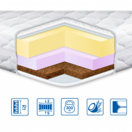 Матрац топер Cocos Lux трикотаж 130х200х7 см Матрац топер Cocos Lux трикотаж 130х200х7 см