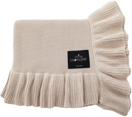 Плед Classic з рюшами 90x100 см Beige lullalove-1489 Плед Classic з рюшами 90x100 см Beige lullalove-1489
