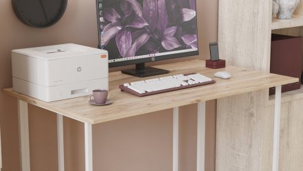 Комп'ютерний стіл Ferrum-decor Ханна 75x120x70 білий ДСП Дуб Сан-Марино 16мм (FRD-104033) Комп'ютерний стіл Ferrum-decor Ханна 75x120x70 білий ДСП Дуб Сан-Марино 16мм (FRD-104033)