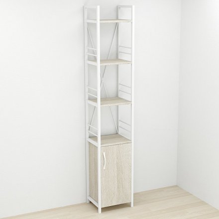 Етажерка 4/34 Ferrum-decor Серії Конект із тумбою 179x34x28 Білий ДСП Сонома (FRD-104473) Етажерка 4/34 Ferrum-decor Серії Конект із тумбою 179x34x28 Білий ДСП Сонома (FRD-104473)