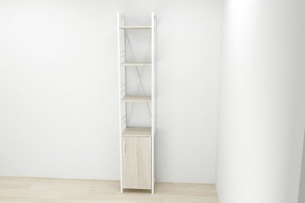 Етажерка 4/34 Ferrum-decor Серії Конект із тумбою 179x34x28 Білий ДСП Сонома (FRD-104473) Етажерка 4/34 Ferrum-decor Серії Конект із тумбою 179x34x28 Білий ДСП Сонома (FRD-104473)