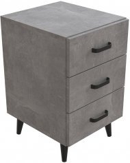 Тумба Віва 3 на конусних ніжках Ferrum-decor 56,5x35x40 Чорний метал ДСП Бетон 16 мм (FRD-106817) Тумба Віва 3 на конусних ніжках Ferrum-decor 56,5x35x40 Чорний метал ДСП Бетон 16 мм (FRD-106817)