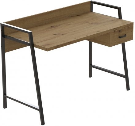 Письмовий стіл Ferrum-decor 750x1000x600 Чорний метал ДСП Дуб Артизан 32 мм (FRD-103427) Письмовий стіл Ferrum-decor 750x1000x600 Чорний метал ДСП Дуб Артизан 32 мм (FRD-103427)