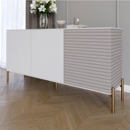 Комод закритий у вітальню на золотих металевих ніжках LION Грей 154x38x76,5 см Німфея Альба (білий)/Кашемір (LION-041874) Комод закритий у вітальню на золотих металевих ніжках LION Грей 154x38x76,5 см Німфея Альба (білий)/Кашемір (LION-041874)