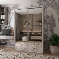 Шафа-купе Doros Сіті Лайт Кашемір 2 дзеркала 120х45х225 (80736344)
