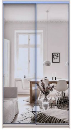 Шафа-купе Doros Сіті Лайт Кашемір 2 дзеркала 120х45х225 (80736344)