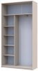 Шафа-купе Doros Сіті Лайт Кашемір 2 дзеркала 120х45х225 (80736344)