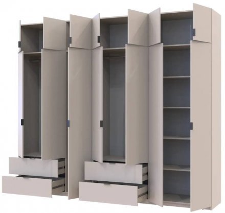 Шафа для одягу Doros Лукас Кашемір 3+4 ДСП 280х50х240 DRS-011716 (42005120) Шафа для одягу Doros Лукас Кашемір 3+4 ДСП 280х50х240 DRS-011716 (42005120)