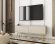 Тумба під телевізор Perfect Home Оро / Oro 2-дверна з золотими ніжками RTV135 Бежевий (PFH-091316)