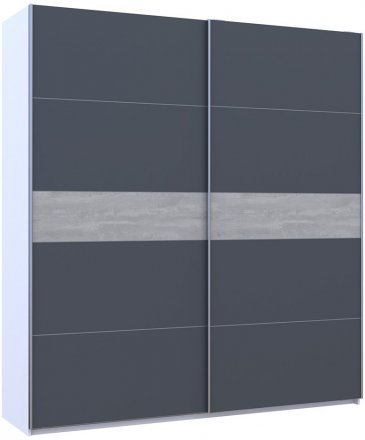 Шафа-купе двохдверна Doros G-Caiser 220х60х240 см Білий/Графіт/Бетон (DRS-011224) Шафа-купе двохдверна Doros G-Caiser 220х60х240 см Білий/Графіт/Бетон (DRS-011224)