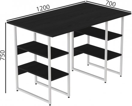 Комп'ютерний стіл Ferrum-decor Карен 75x120x70 білий ДСП Сосна Кембра 16мм (FRD-102280)