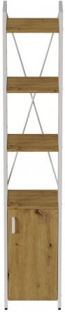 Етажерка 4/34 Ferrum-decor Серії Конект із тумбою 179x34x28 Білий ДСП Артизан (FRD-104475)