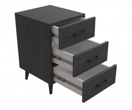 Тумба Віва 3 на конусних ніжках Ferrum-decor 56,5x35x40 Чорний метал ДСП Сосна Кембра 16 мм (FRD-106818) Тумба Віва 3 на конусних ніжках Ferrum-decor 56,5x35x40 Чорний метал ДСП Сосна Кембра 16 мм (FRD-106818)