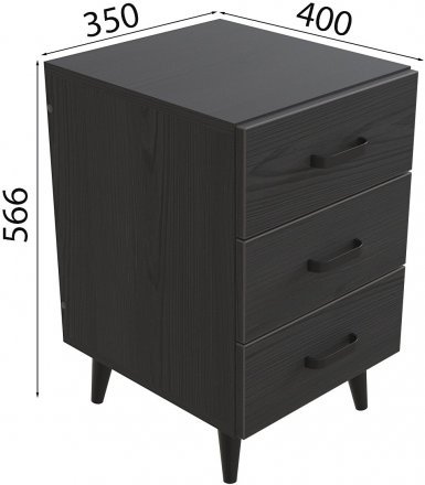 Тумба Віва 3 на конусних ніжках Ferrum-decor 56,5x35x40 Чорний метал ДСП Сосна Кембра 16 мм (FRD-106818) Тумба Віва 3 на конусних ніжках Ferrum-decor 56,5x35x40 Чорний метал ДСП Сосна Кембра 16 мм (FRD-106818)