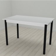 Стіл кухонний Ferrum-decor Беніта 75x120x80 Чорний ДСП Біле 16мм (FRD-106290) Стіл кухонний Ferrum-decor Беніта 75x120x80 Чорний ДСП Біле 16мм (FRD-106290)