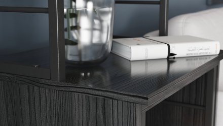 Стіл-тумба трансформер Смарт 3/1 з етажеркою Ferrum-decor 1430x1450x500 Чорний метал ДСП Сосна Кембра 16 мм (FRD-105111) Стіл-тумба трансформер Смарт 3/1 з етажеркою Ferrum-decor 1430x1450x500 Чорний метал ДСП Сосна Кембра 16 мм (FRD-105111)