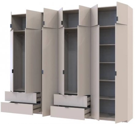 Шафа для одягу Doros Лукас Кашемір 3+4 ДСП 295х50х240 DRS-011717 (42005124)