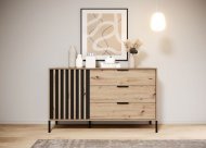 Комод Perfect Home Таллі / Tally 1-дверний з 3 шухлядами 1D3S/138 Дуб артизан/антрацит (PFH-091096) Комод Perfect Home Таллі / Tally 1-дверний з 3 шухлядами 1D3S/138 Дуб артизан/антрацит (PFH-091096)