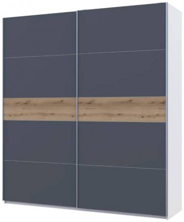 Шафа-купе двохдверна Doros G-Caiser 220х60х240 см Білий/Графіт/Дуб евок (DRS-011225) Шафа-купе двохдверна Doros G-Caiser 220х60х240 см Білий/Графіт/Дуб евок (DRS-011225)