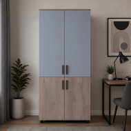 Шафа для одягу Doros Торн Кремона Канноло/Сірий 2 ДСП (полиці) 90х51.6х200 (DRS-012010) Шафа для одягу Doros Торн Кремона Канноло/Сірий 2 ДСП (полиці) 90х51.6х200 (DRS-012010)