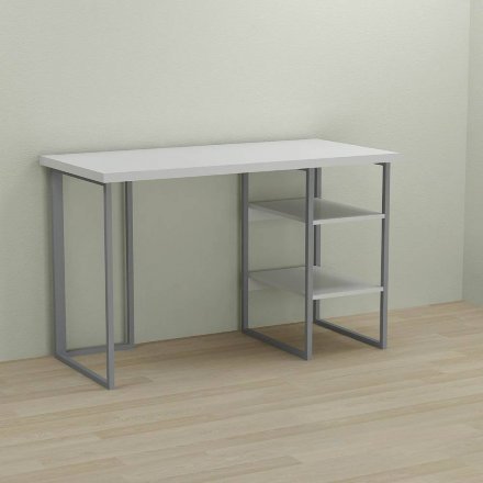 Письмовий стіл Ferrum-decor Кевін 76x120x70 сірий ДСП Біле 32мм (FRD-101752)