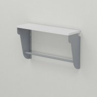 Полиця настінна Ferrum-decor Світ 300x500x150 метал Сірий ДСП Біле 16 мм (FRD-102793)
