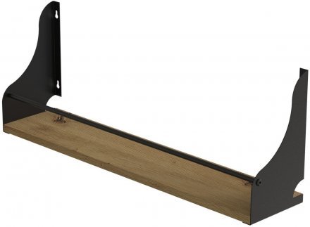 Полиця настінна Ferrum-decor Ізі 260x500x150 метал Чорний ДСП Дуб Артизан 16 мм (FRD-102910) Полиця настінна Ferrum-decor Ізі 260x500x150 метал Чорний ДСП Дуб Артизан 16 мм (FRD-102910)