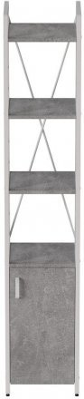 Етажерка 4/34 Ferrum-decor Серії Конект із тумбою 179x34x28 Білий ДСП Бетон (FRD-104476)