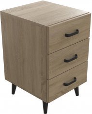 Тумба Віва 3 на конусних ніжках Ferrum-decor 56,5x35x40 Чорний метал ДСП Дуб Сонома 16 мм (FRD-106820) Тумба Віва 3 на конусних ніжках Ferrum-decor 56,5x35x40 Чорний метал ДСП Дуб Сонома 16 мм (FRD-106820)