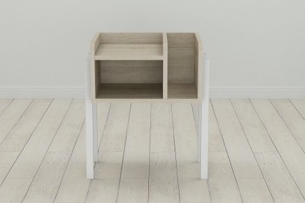 Тумба модульна Ferrum-decor Амелі 540x450x320 метал Білий ДСП Сонома 16 мм (FRD-103014)