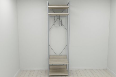 Шафа Гардероб Уні секція 2 серії Конект Ferrum-decor 220x60x50см Сірий метал ДСП Дуб Сонома 32 мм (FRD-104541) Шафа Гардероб Уні секція 2 серії Конект Ferrum-decor 220x60x50см Сірий метал ДСП Дуб Сонома 32 мм (FRD-104541)
