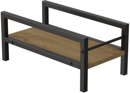 Підставка для системного блоку Ferrum-decor Нікі 21x24x45 Чорний ДСП Дуб Артизан 16мм (FRD-105291)