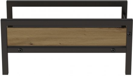 Підставка для системного блоку Ferrum-decor Нікі 21x24x45 Чорний ДСП Дуб Артизан 16мм (FRD-105291)