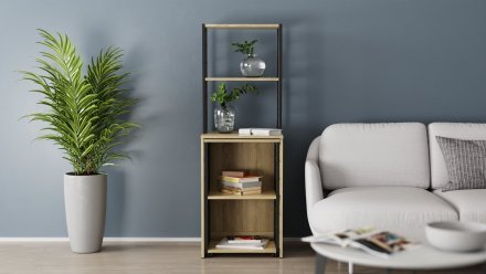 Стіл-тумба трансформер Смарт 3/1 з етажеркою Ferrum-decor 1430x1450x500 Чорний метал ДСП Дуб Сонома 16 мм (FRD-105112) Стіл-тумба трансформер Смарт 3/1 з етажеркою Ferrum-decor 1430x1450x500 Чорний метал ДСП Дуб Сонома 16 мм (FRD-105112)