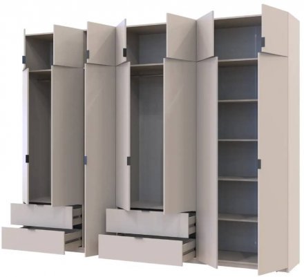Шафа для одягу Doros Лукас Кашемір 3+4 ДСП 300х50х240 DRS-011718 (42005132)