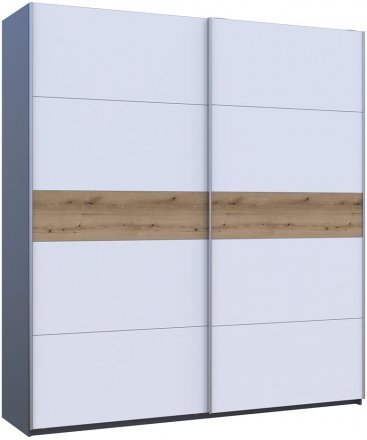 Шафа-купе двохдверна Doros G-Caiser 220х60х240 см Графіт/Білий/Дуб евок (DRS-011230) Шафа-купе двохдверна Doros G-Caiser 220х60х240 см Графіт/Білий/Дуб евок (DRS-011230)
