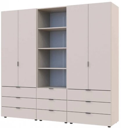 Шафа для одягу Doros Гелар Кашемір 2+2ДСП з пеналом 215х49.5х203.4 (DRS-011918)