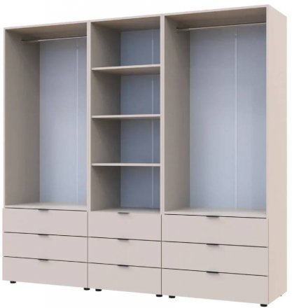 Шафа для одягу Doros Гелар Кашемір 2+2ДСП з пеналом 215х49.5х203.4 (DRS-011918)
