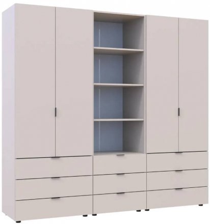 Шафа для одягу Doros Гелар Кашемір 2+2ДСП з пеналом 215х49.5х203.4 (DRS-011918)