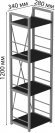 Етажерка 4/34 Ferrum-decor Серії Конект 120x34x28 сірий ДСП Сосна Кембра 16мм (FRD-104288)