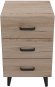 Тумба Віва 3 на конусних ніжках Ferrum-decor 56,5x35x40 Чорний метал ДСП Дуб Сан-Марино 16 мм (FRD-106822)