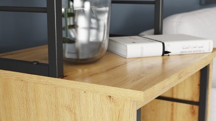 Стіл-тумба трансформер Смарт 3/1 з етажеркою Ferrum-decor 1430x1450x500 Чорний метал ДСП Дуб Артизан 16 мм (FRD-105114) Стіл-тумба трансформер Смарт 3/1 з етажеркою Ferrum-decor 1430x1450x500 Чорний метал ДСП Дуб Артизан 16 мм (FRD-105114)
