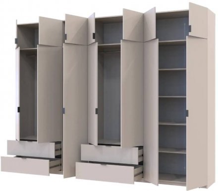 Шафа для одягу Doros Лукас Кашемір 3+4 ДСП 315х50х240 DRS-011719 (42005136)