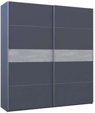 Шафа-купе двохдверна Doros G-Caiser 220х60х240 см Графіт/Бетон (DRS-011231) Шафа-купе двохдверна Doros G-Caiser 220х60х240 см Графіт/Бетон (DRS-011231)