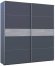 Шафа-купе двохдверна Doros G-Caiser 220х60х240 см Графіт/Бетон (DRS-011231)