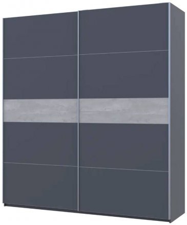 Шафа-купе двохдверна Doros G-Caiser 220х60х240 см Графіт/Бетон (DRS-011231) Шафа-купе двохдверна Doros G-Caiser 220х60х240 см Графіт/Бетон (DRS-011231)