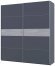 Шафа-купе двохдверна Doros G-Caiser 220х60х240 см Графіт/Бетон (DRS-011231)