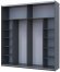 Шафа-купе двохдверна Doros G-Caiser 220х60х240 см Графіт/Бетон (DRS-011231)